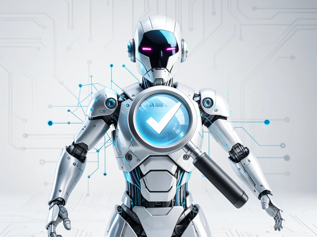 Illustration of an AI agent undergoing verification and validation.