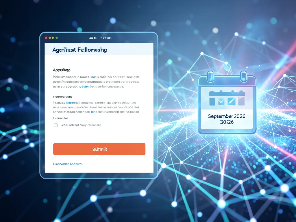 Illustration representing the application process for the AgenTrust Fellowship, highlighting the submission of a technical proposal.