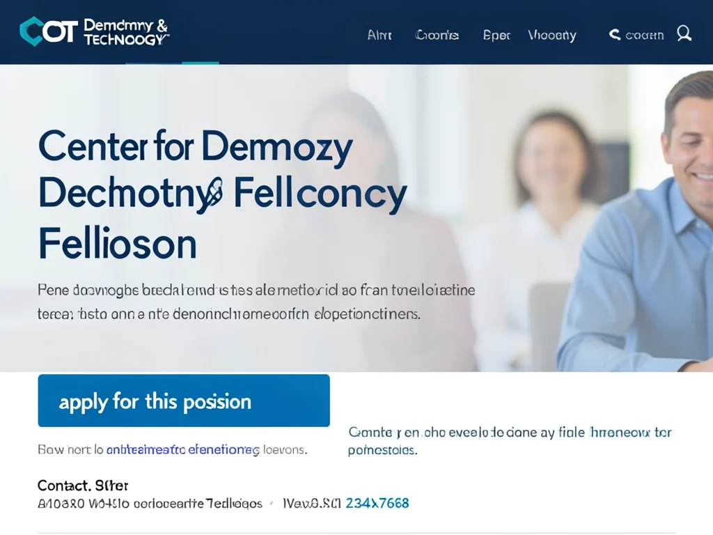 Screenshot of the CDT website's fellowship application page.