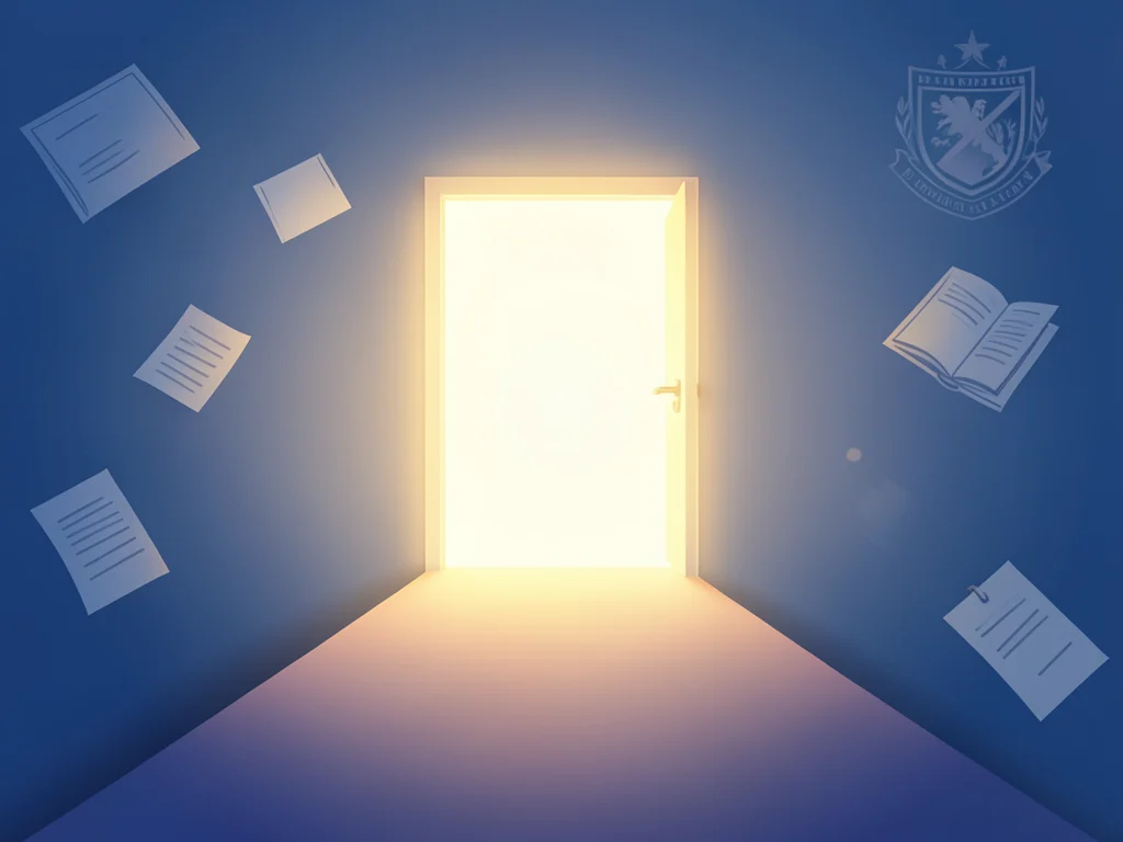 Abstract pathway to opportunity at Tulane University's Postdoctoral Fellows Program.