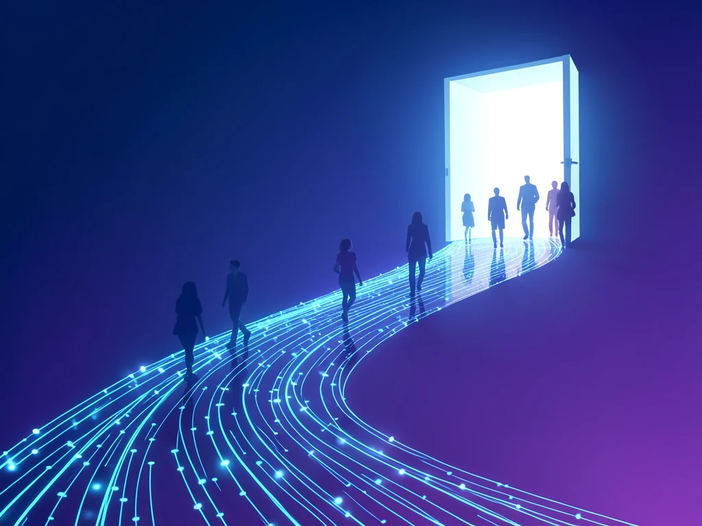Abstract path to opportunity, representing applying for an internship program.