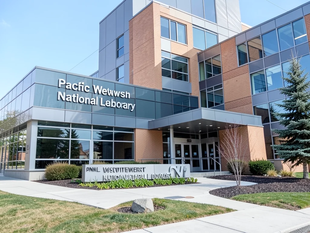 Exterior view of a modern building at Pacific Northwest National Laboratory (PNNL).