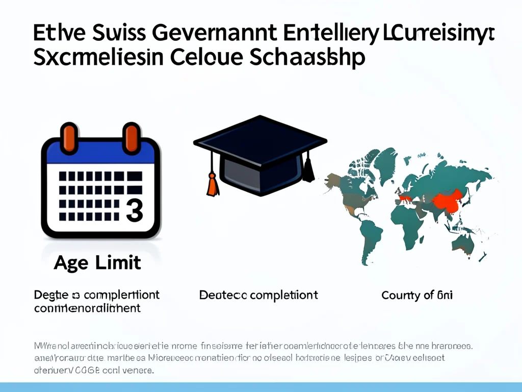 Visual representation of eligibility criteria for the Swiss Government Excellence Scholarship.
