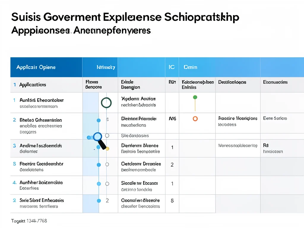 Timeline graphic for the Swiss Government Excellence Scholarship application process.
