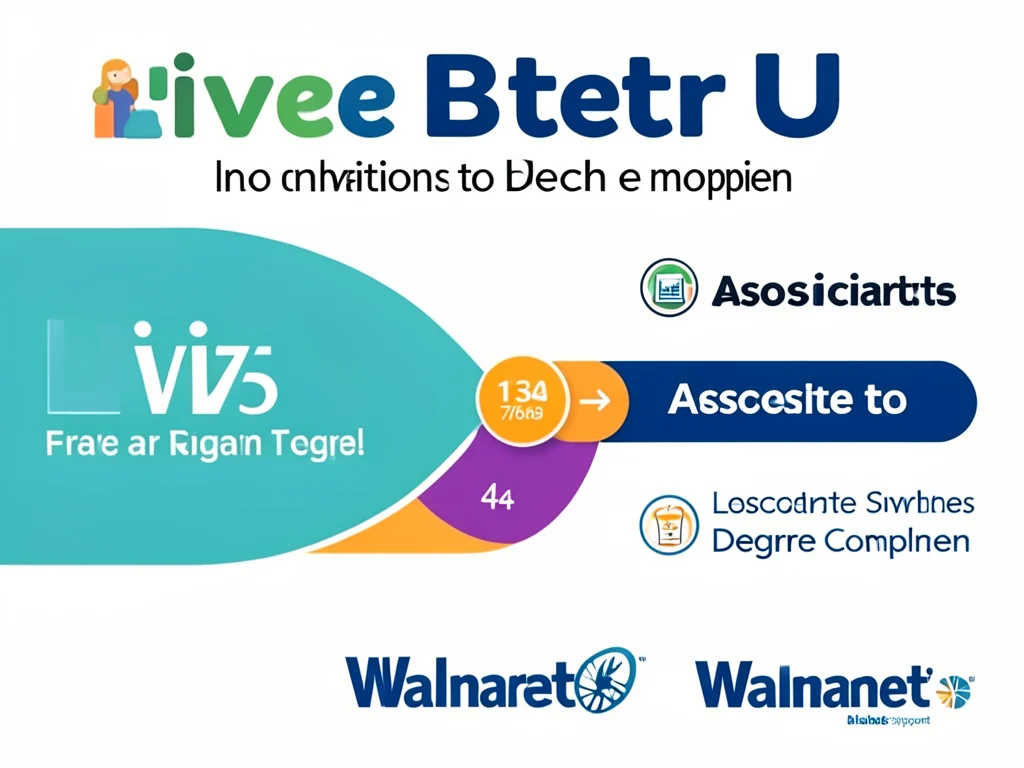 Graphic representing Walmart's Live Better U education benefit program.
