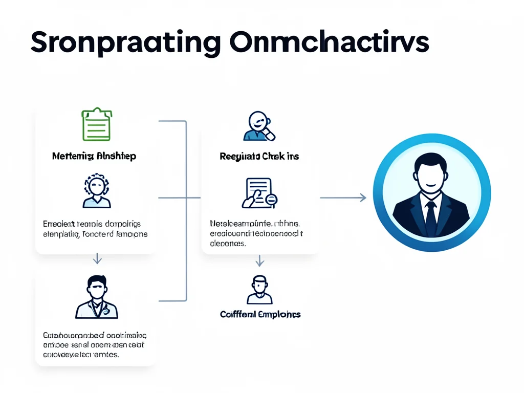 Diagram showing the steps in a remote customer service onboarding process.