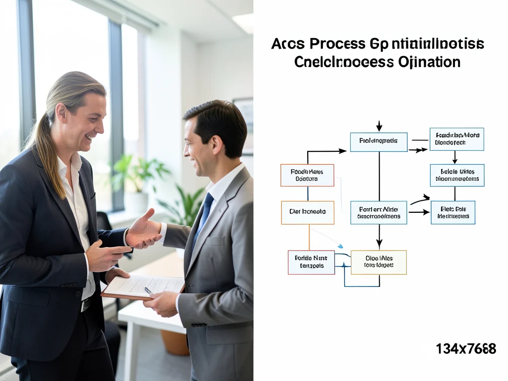 Manager mentoring an employee and a visual representation of process improvement.