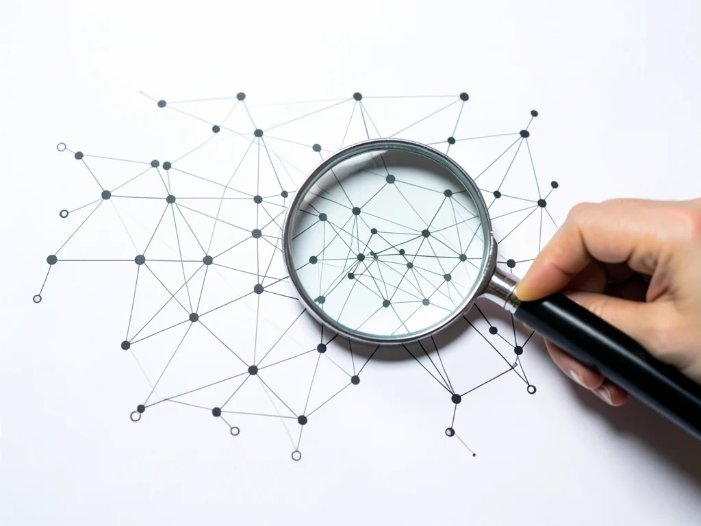 Abstract visualization of interconnected systems and processes with an emphasis on optimization.