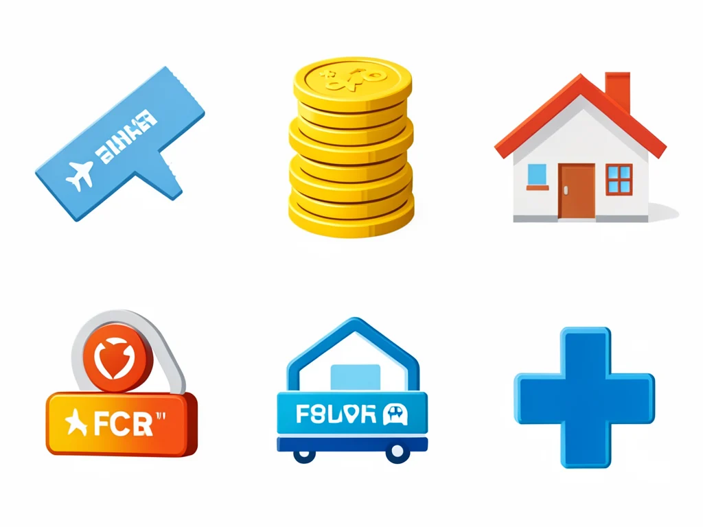 Icons representing the financial benefits of the Swiss Government Excellence Scholarship.