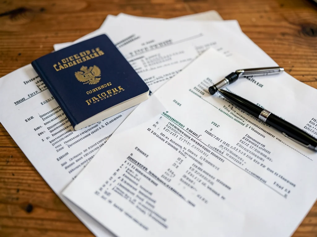 Collection of essential documents for scholarship application, including passport and transcripts.