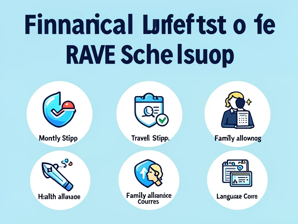 Infographic detailing the financial support provided by the RAVE Scholarship.