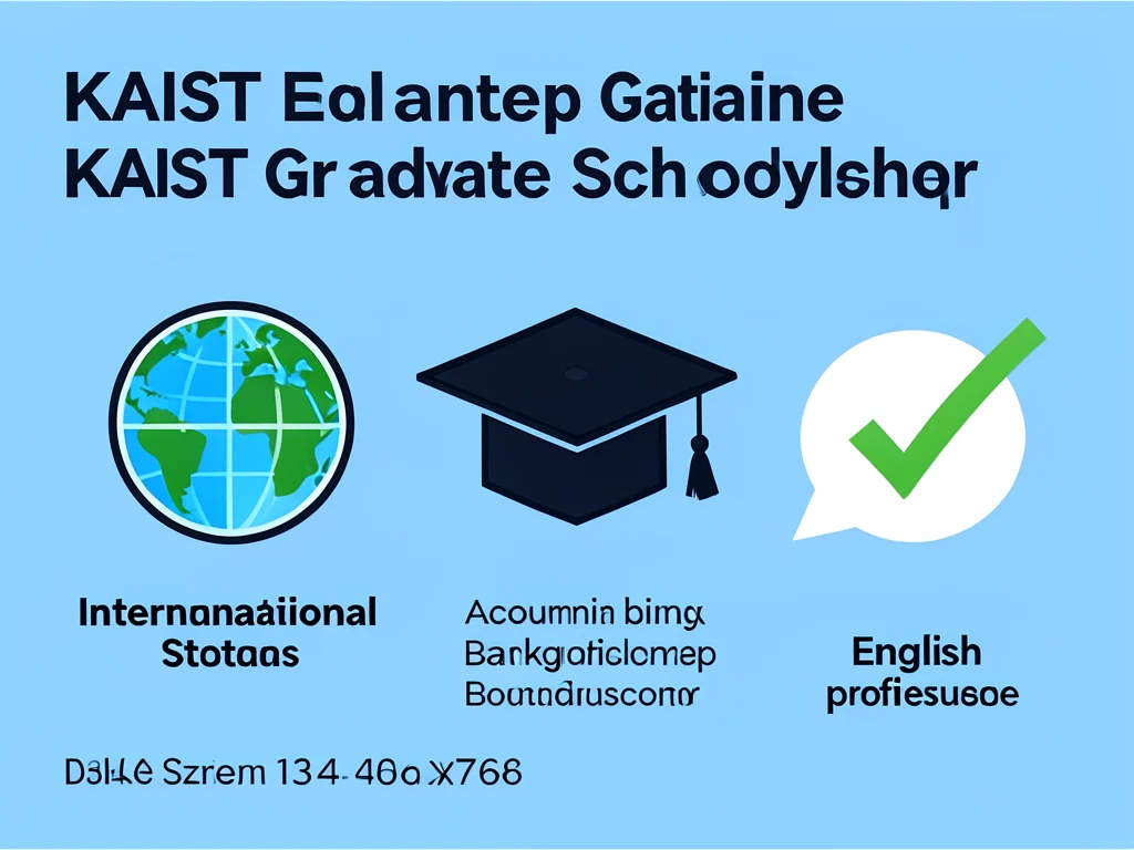 Infographic detailing the eligibility requirements for the KAIST Graduate Scholarship.