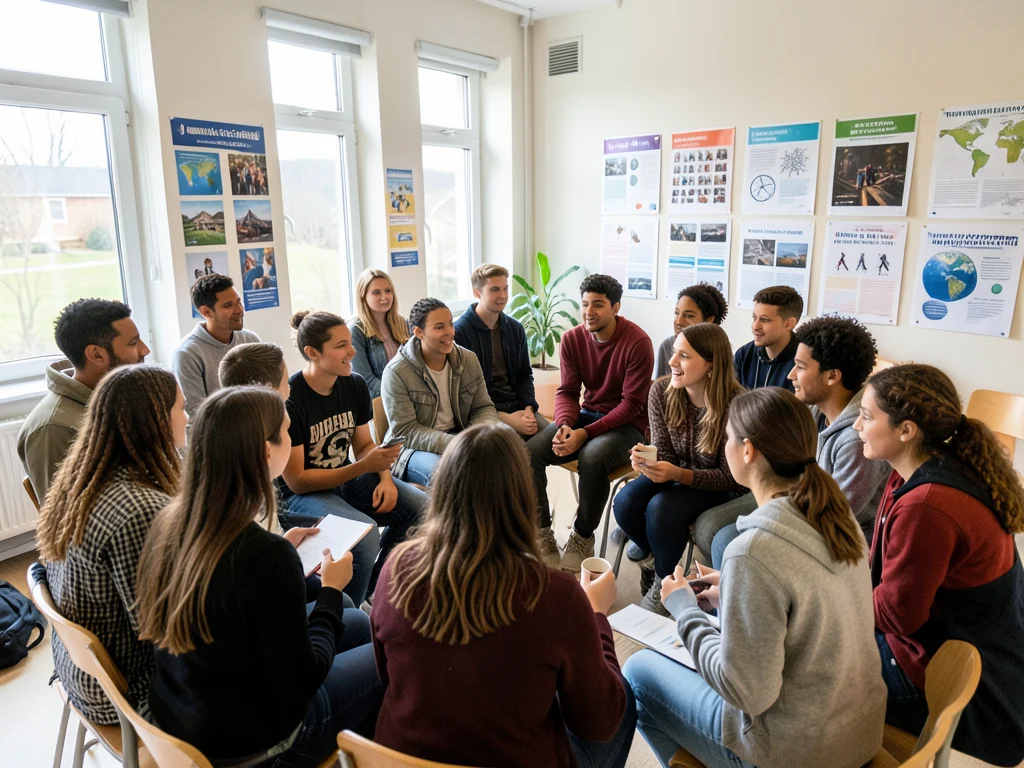 Students participating in a workshop discussion at the International Student Festival in Norway.