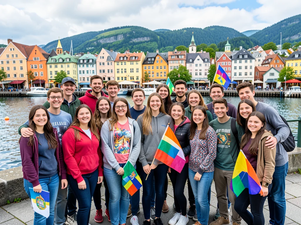 A diverse group of international students representing the global reach of the ISFiT festival.