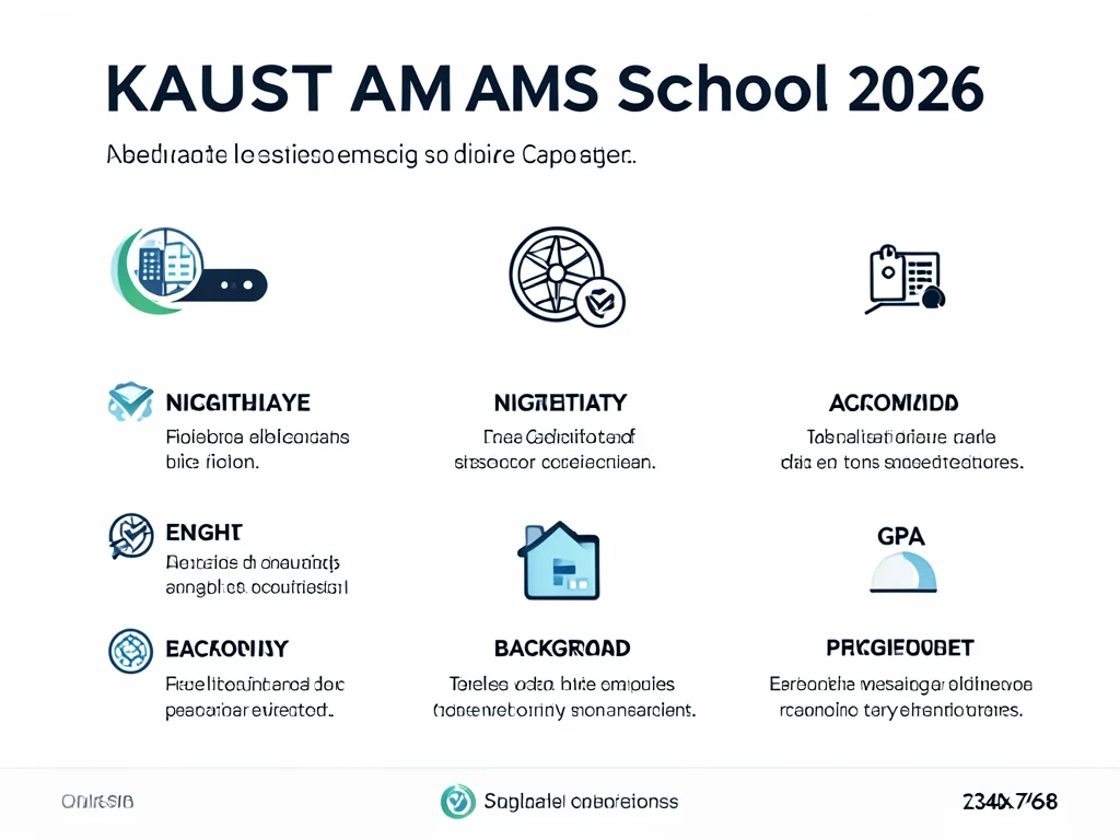 Key eligibility requirements for applicants to the KAUST AMS School 2026.
