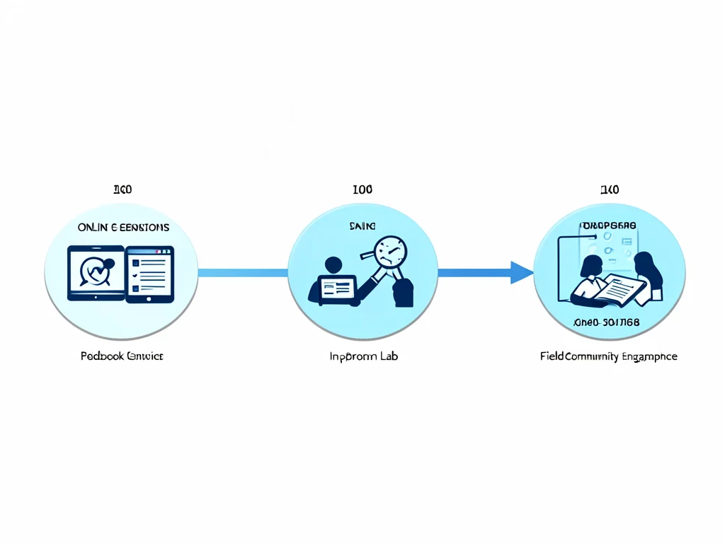 Diagram illustrating the three-phase structure of the ASEF LinkUp Program.