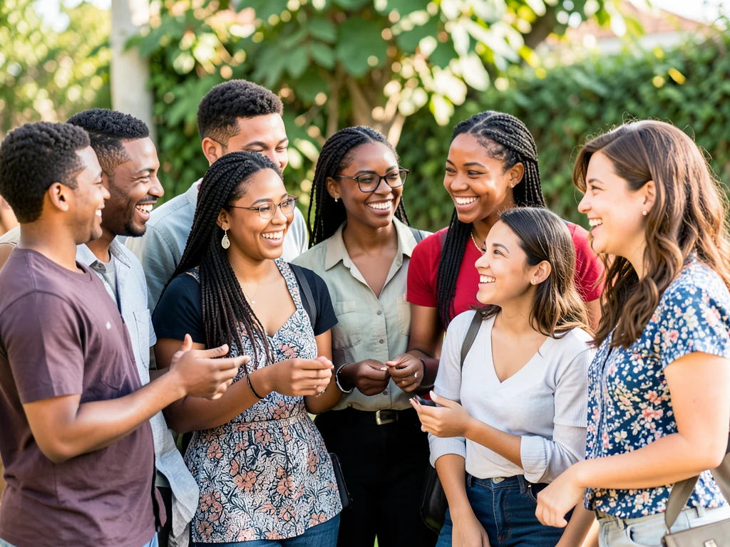 Diverse young individuals passionate about leadership and cultural exchange.