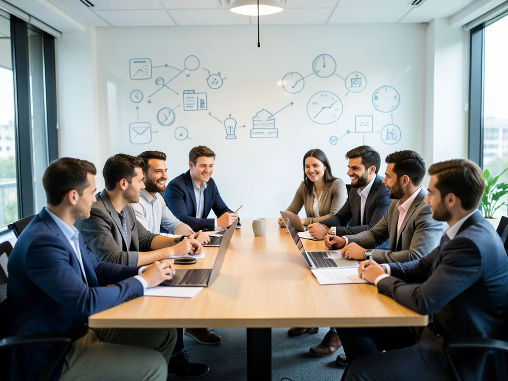 Interns collaborating in a modern office at WIPO headquarters.