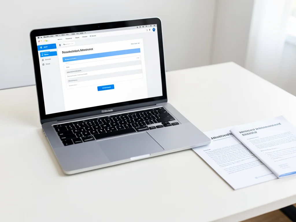 Documents required for the WIPO internship application laid out on a desk.