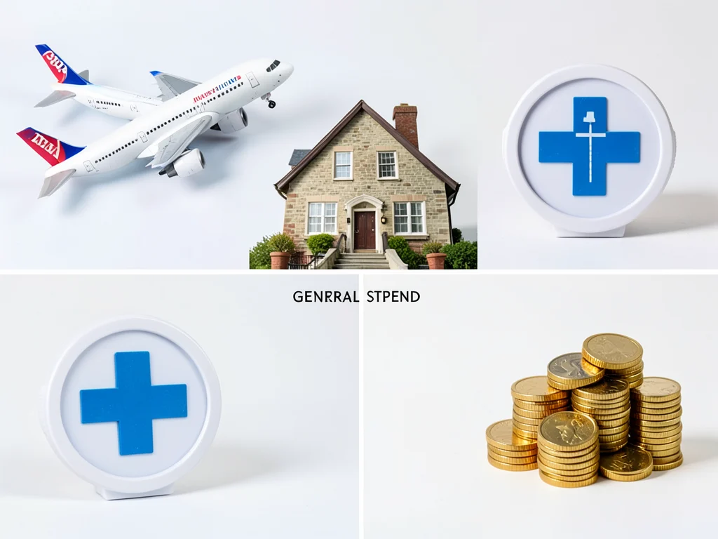 Icons representing financial support for the internship.