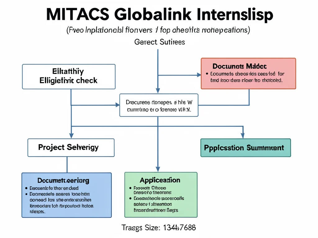 Flowchart detailing the steps to apply for the internship.