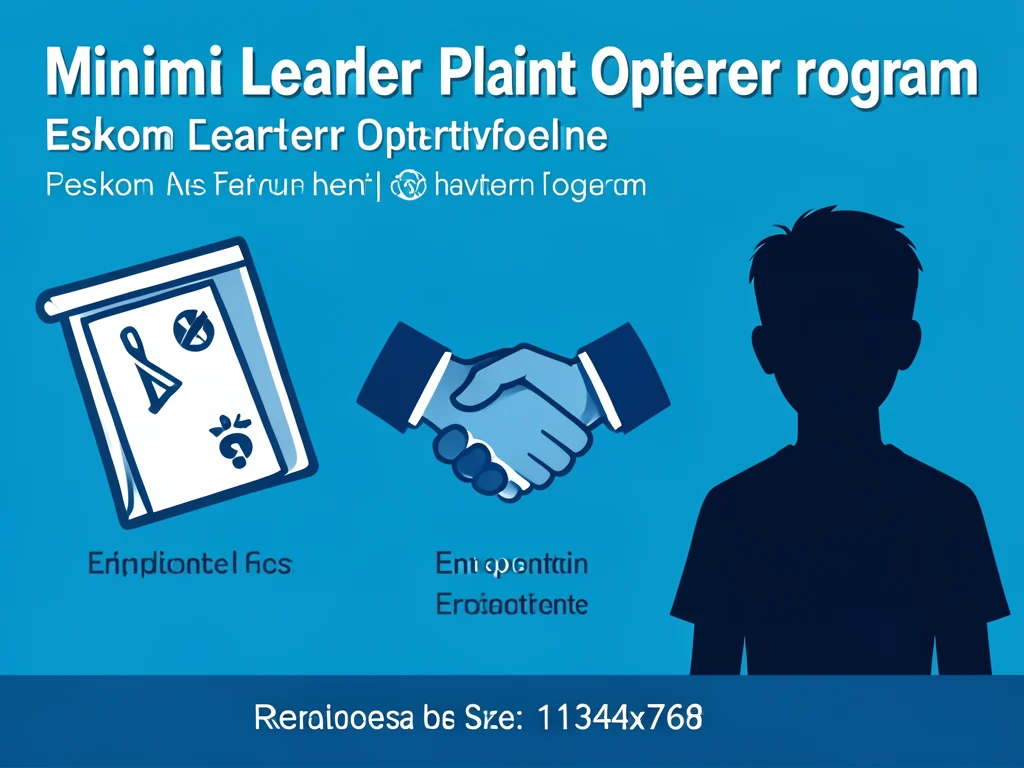 Infographic detailing the minimum requirements for applying to the Eskom Learner Plant Operator program.