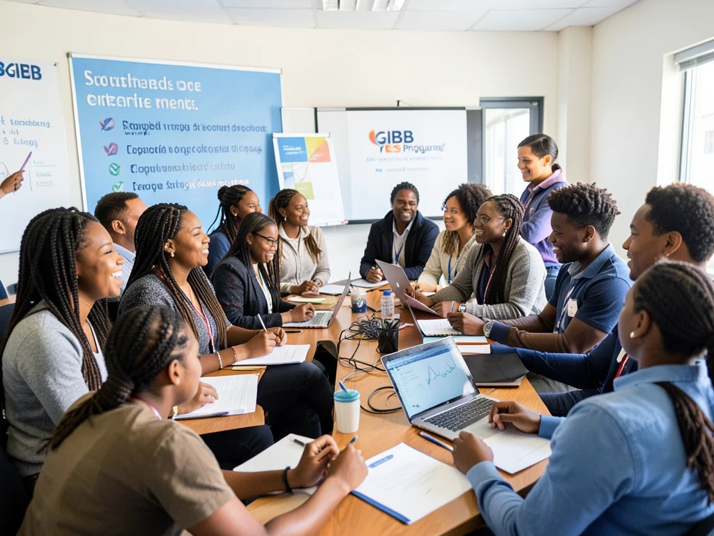 Young South Africans participating in the GIBB YES Programme orientation.