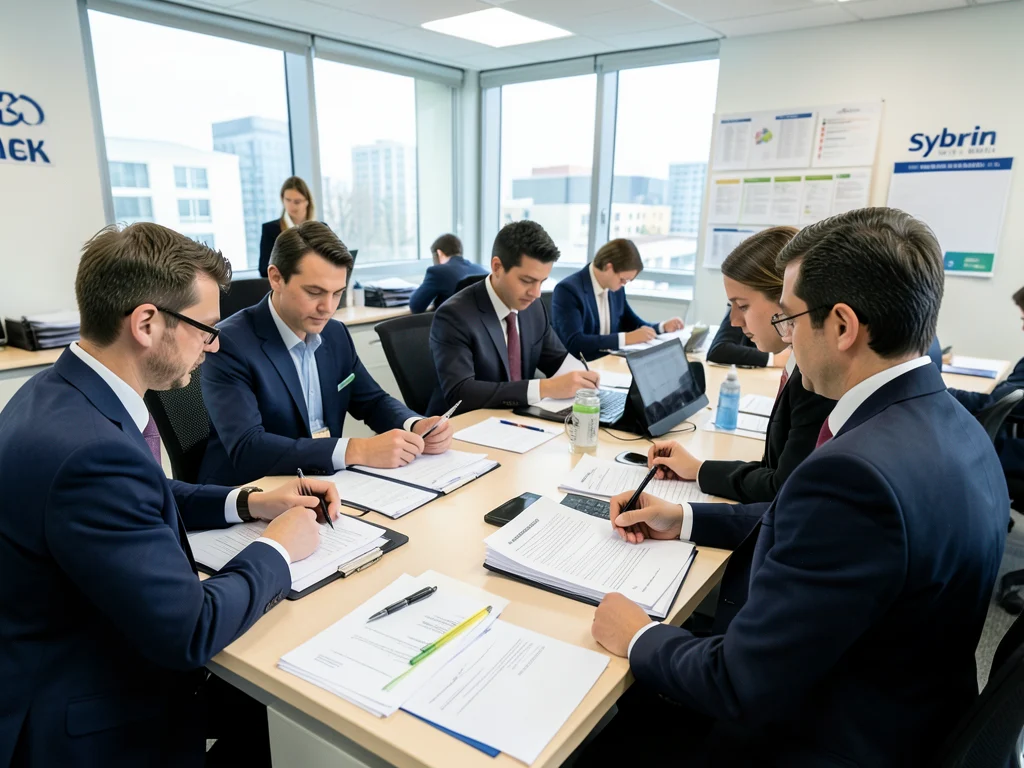 Interns working on proposal preparation in Sybrin's Bid Office.