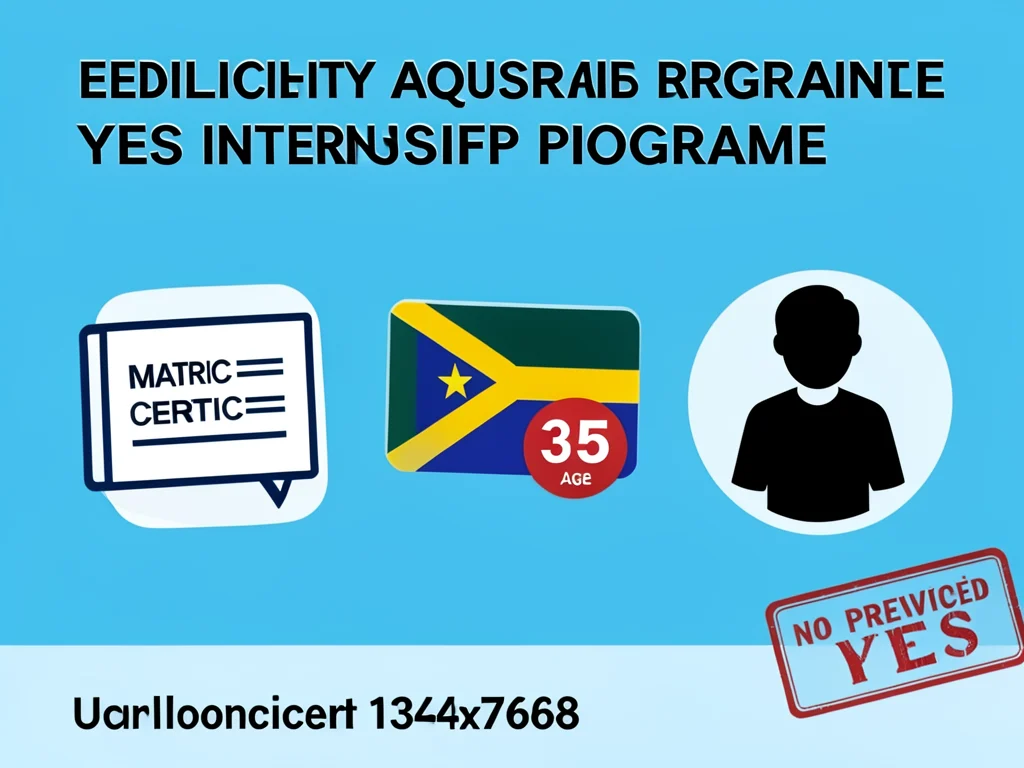 Visual representation of eligibility criteria for the internship.