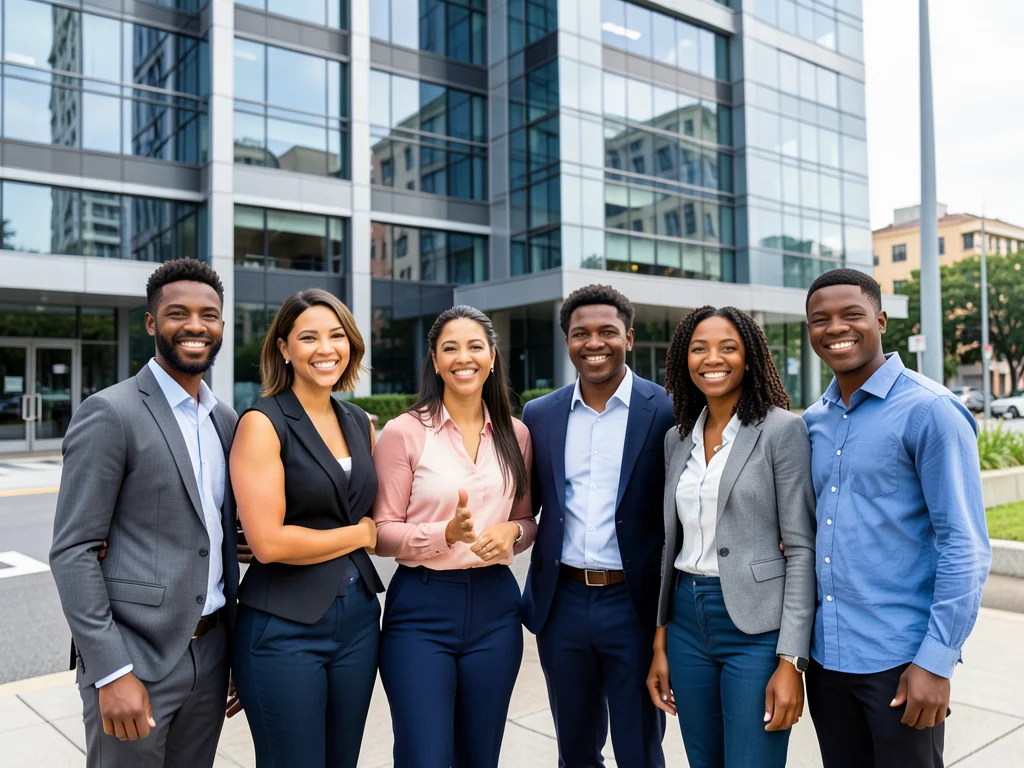 Young South Africans embracing career opportunities in a professional setting.