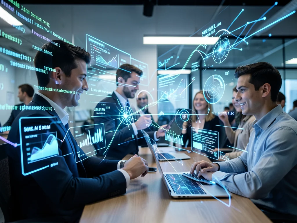 Graduates engaged in data analytics and AI training at Sanlam.