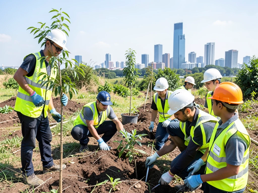 Interns participating in an environmental project for the City of Johannesburg.