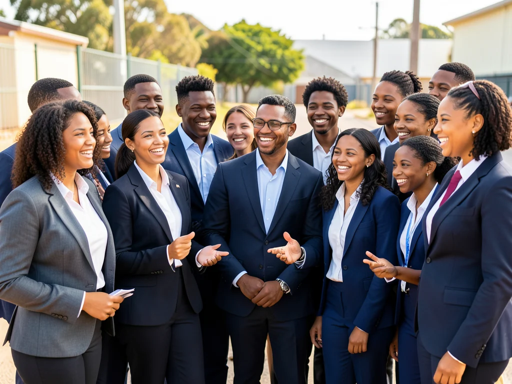 Young professionals in South Africa exploring internship opportunities.