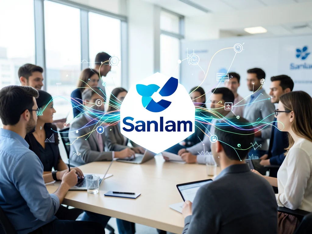 Conceptual image of data science and AI development at Sanlam.
