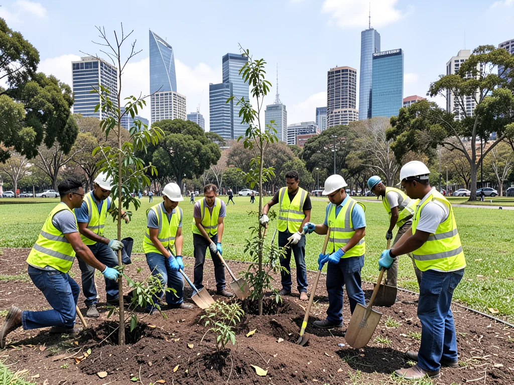 Young interns participating in an environmental project for the City of Johannesburg.