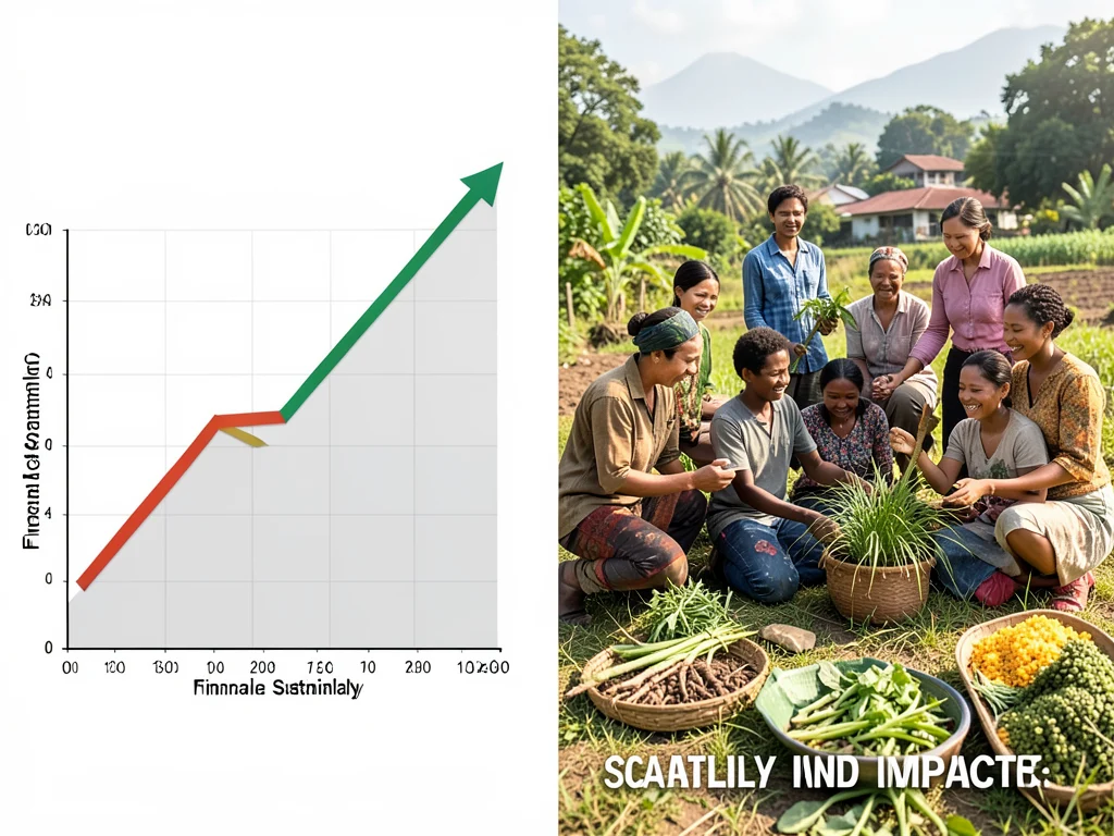 Visual representation of financial sustainability and scalability for innovations.