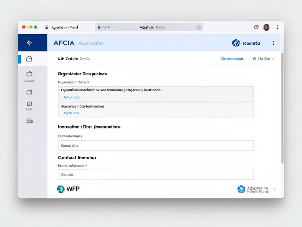 Screenshot of the official AFCIA online application form.