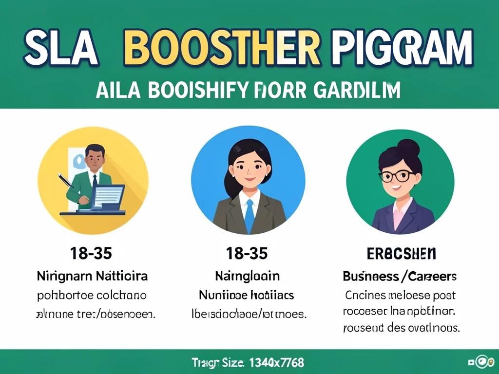 Infographic detailing the eligibility criteria for the SLA BoostHer Program.