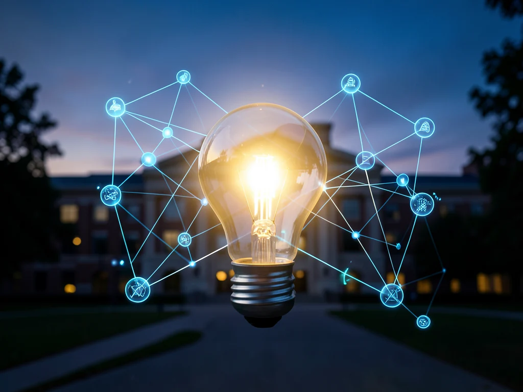 Symbolic image of AI innovation and community growth.