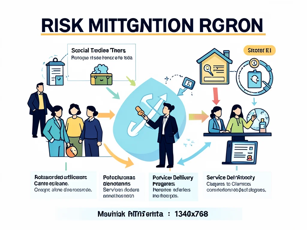 Conceptual illustration of claims risk mitigation in insurance.