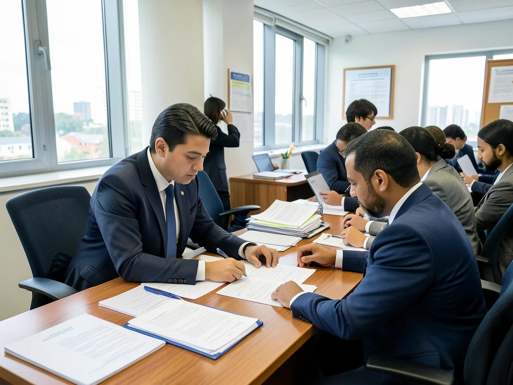 Corporate services intern working in a municipal office.