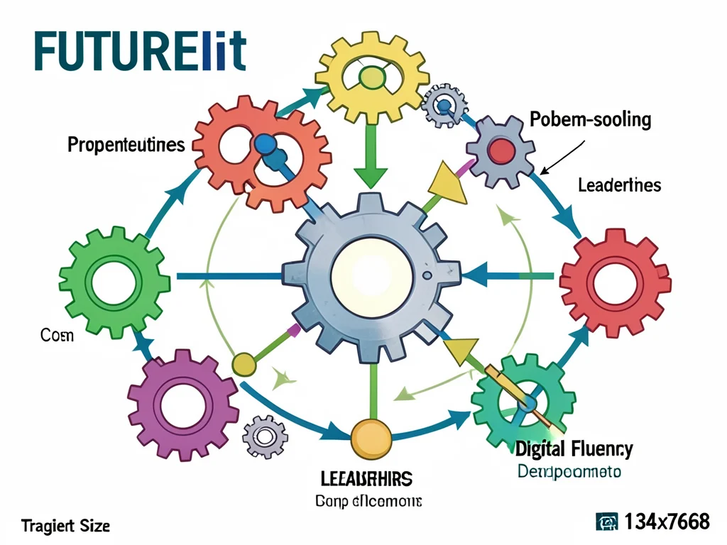Infographic illustrating FutureFit competencies for professional development.