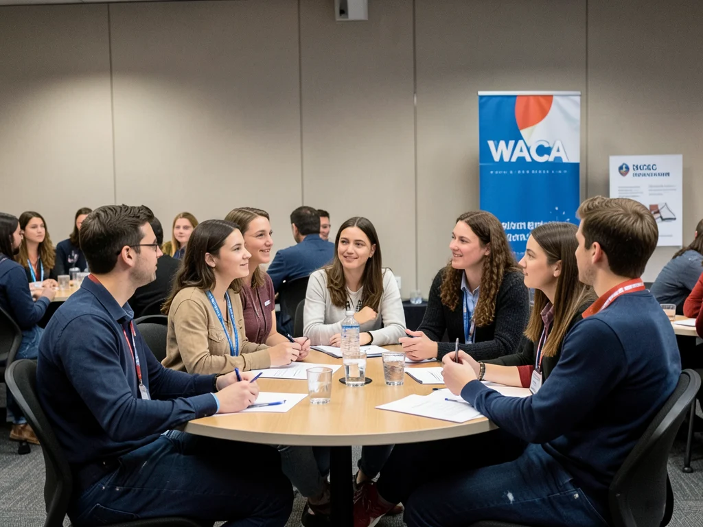 Students networking and learning at the WACA National Conference.