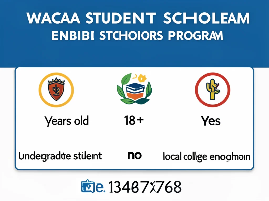 Flowchart of eligibility requirements for the WACA Student Scholars Program.