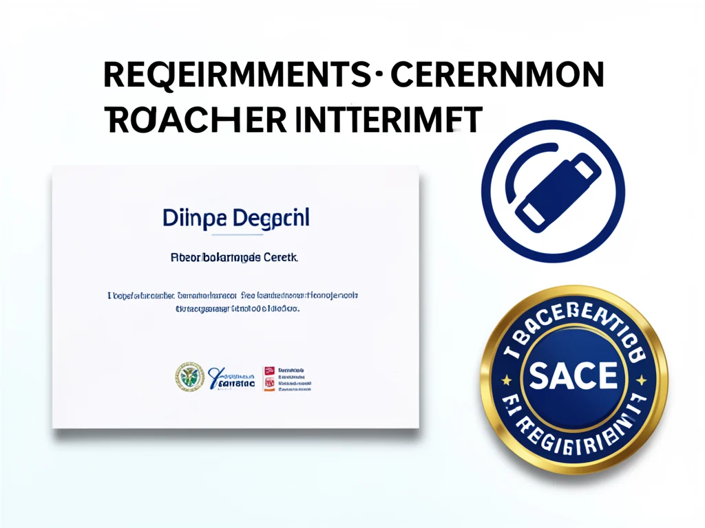 Infographic illustrating the essential requirements for the ADvTECH Teacher Internship Programme.
