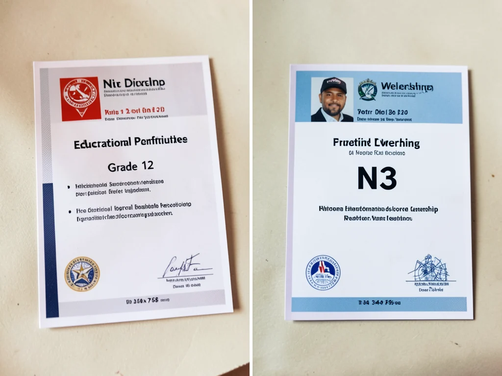 Educational certificates required for the welding learnership.