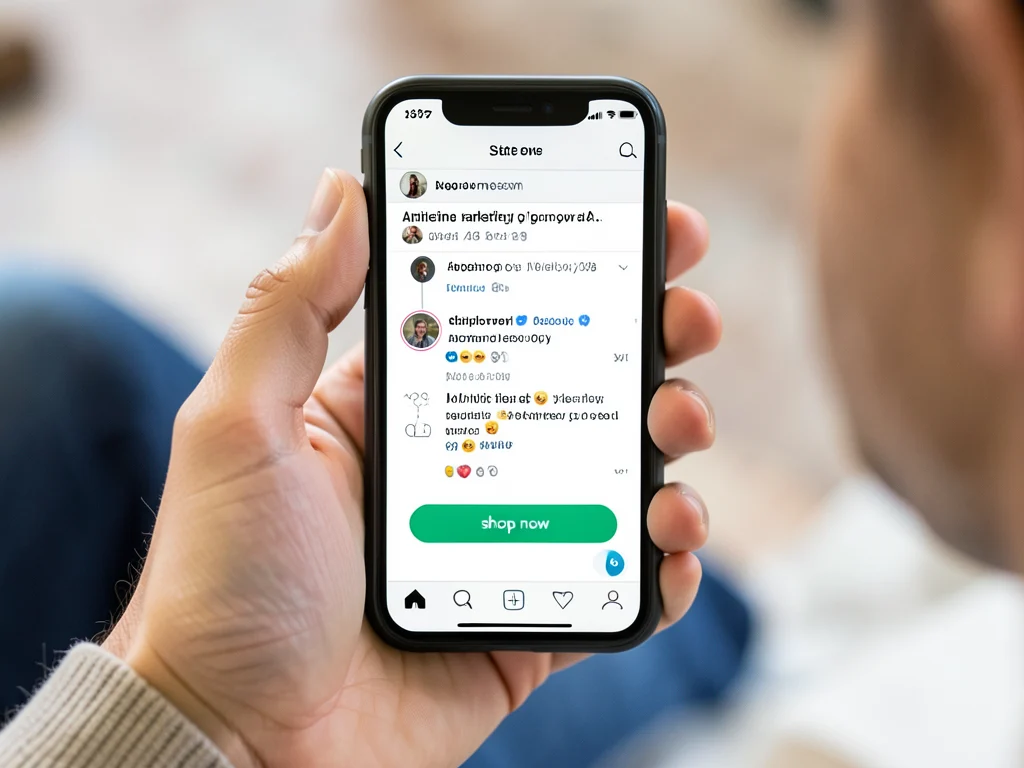 Demonstration of affiliate marketing on a smartphone.