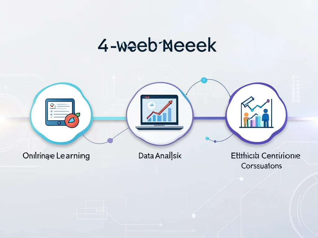 A 4-week online course structure for AI and data governance.