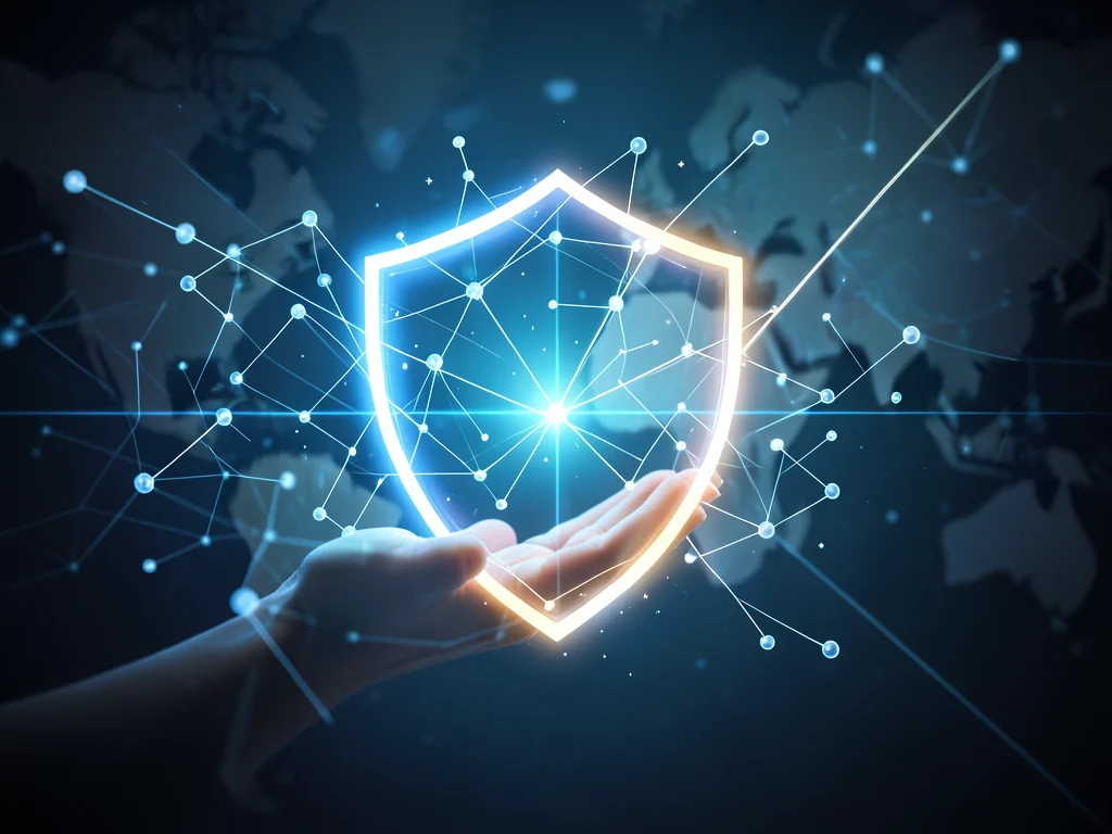 Symbolic representation of AI and data governance benefiting society.