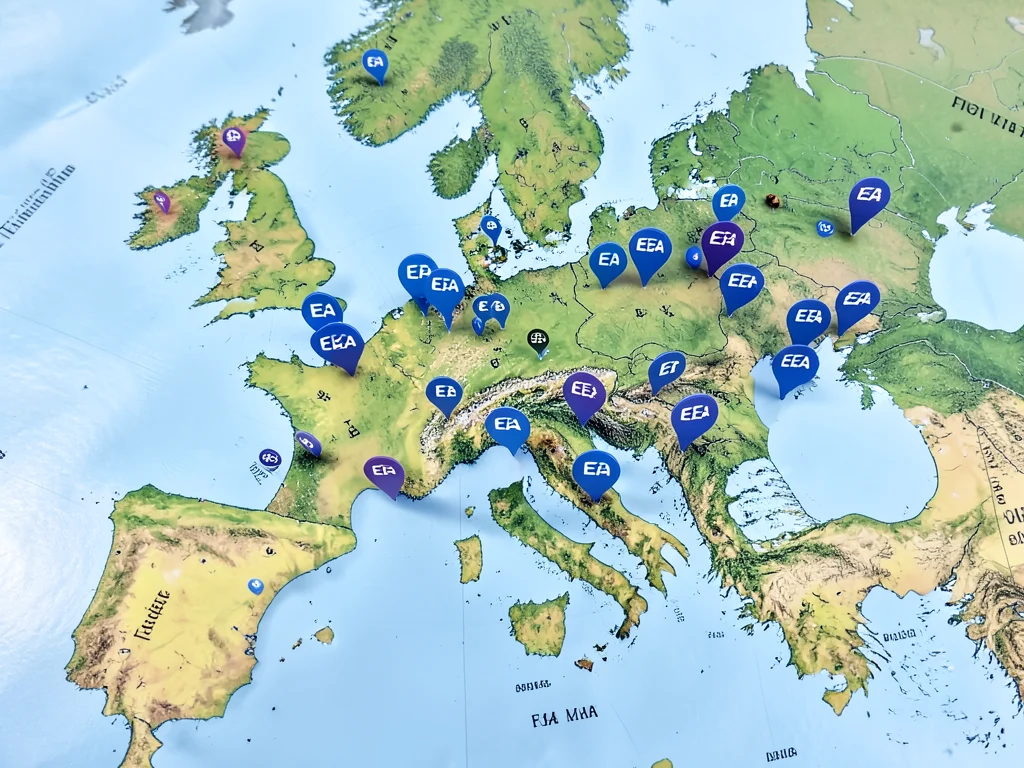 Map of Europe showing EU and EEA countries.